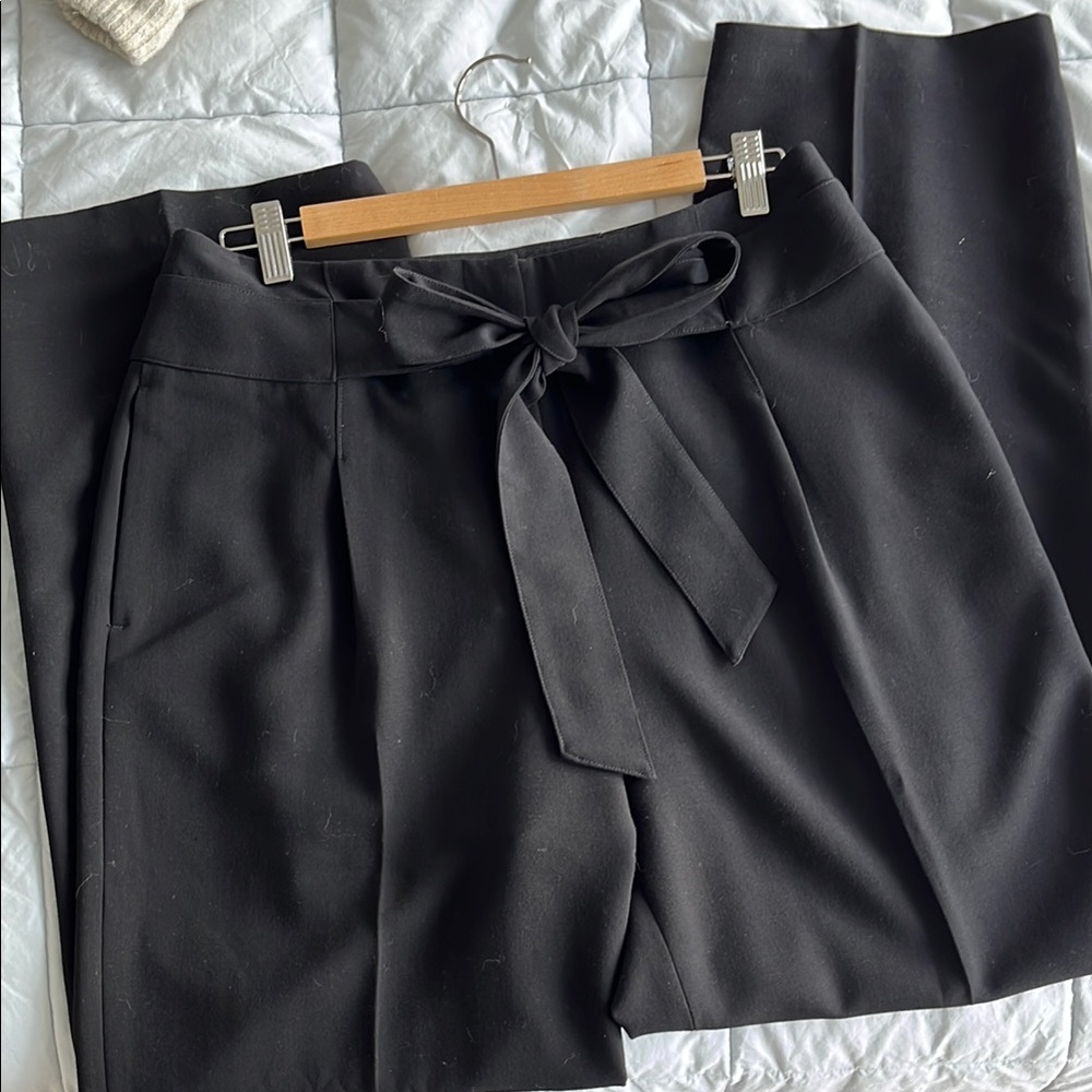 Boden Black Wide Leg Pants with tie front